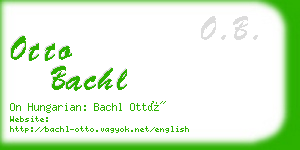 otto bachl business card